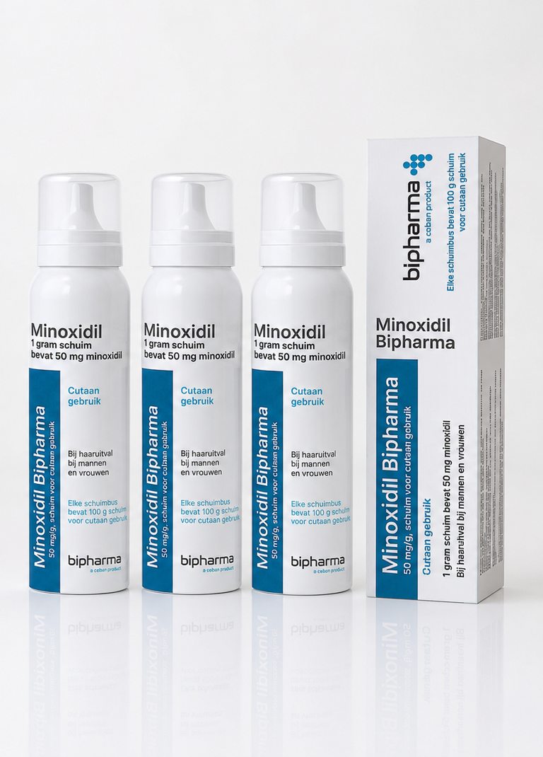 Minoxidil 5% schuim zonder propyleenglycol (300 gram)